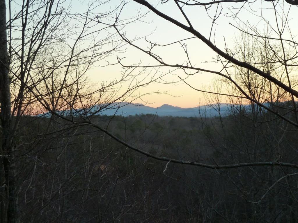 View! Cozy, Private, Fireplace, Hot Tub Log Cabin, Honeymoon! 세비어빌 외부 사진